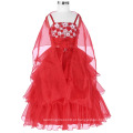 Grace Karin Spaghetti Straps Flower Girl Princess Bridesmaid Wedding Pageant Vestido de bolo vermelho CL010404-1